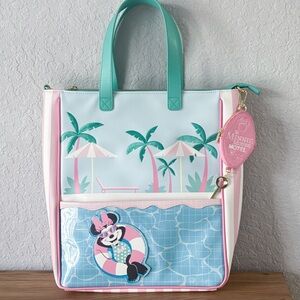 Minnie Mouse Vacation Style Poolside Tote Bag with Coin Bag
